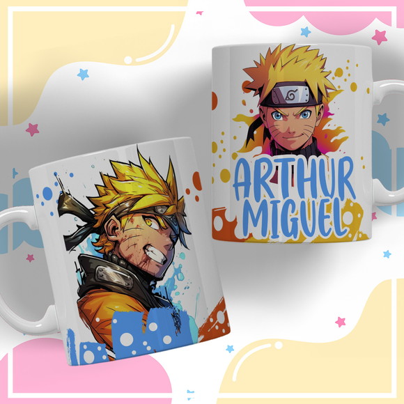 Caneca Personalizada de Polímero Naruto