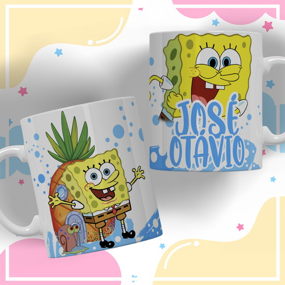 Caneca Personalizada de Polímero Bob Esponja