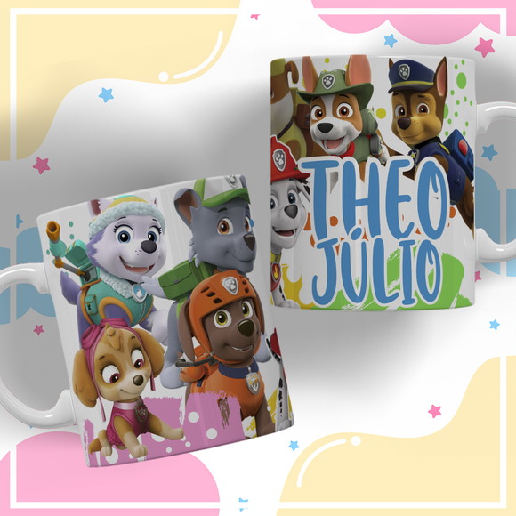 Caneca Personalizada de Polímero Patrulha Canina