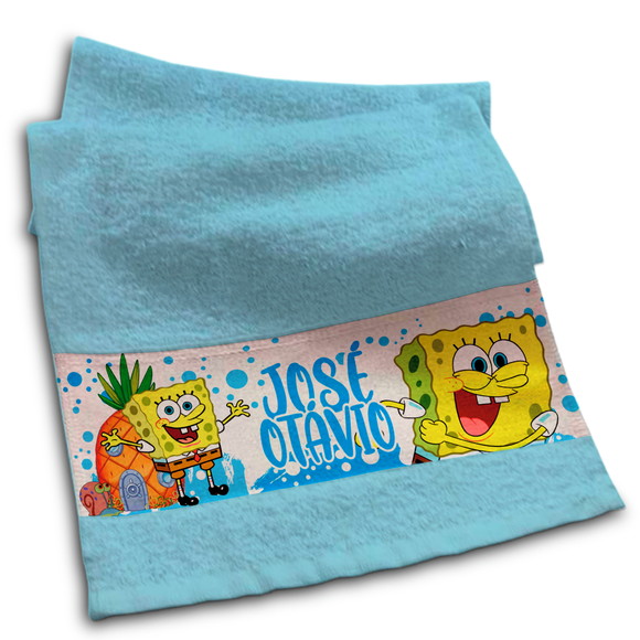 Toalhinha Personalizada Sublimação Bob Esponja