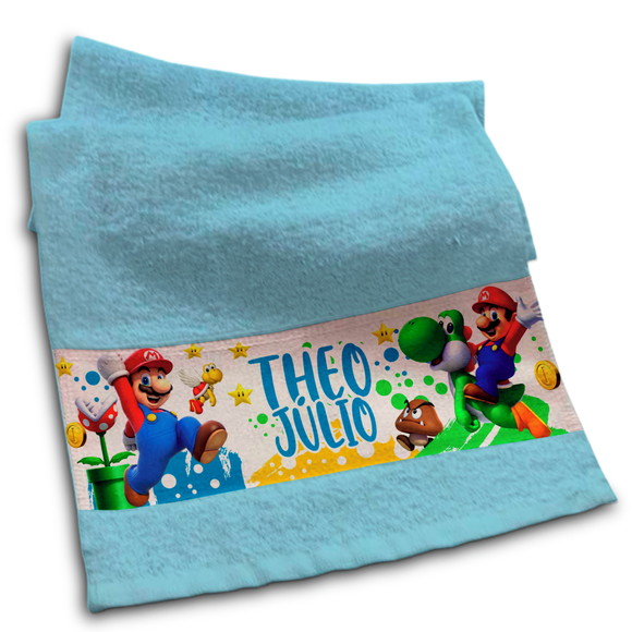 Toalhinha Personalizada Sublimação Super Mario Bross