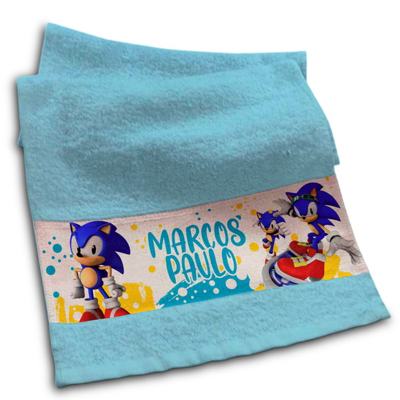 Toalhinha Personalizada Sublimação Sonic