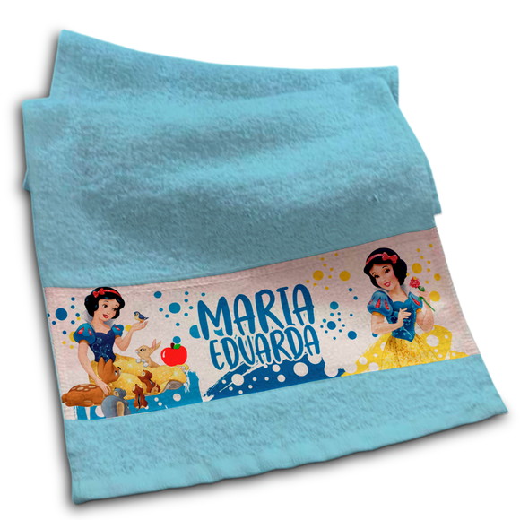 Toalhinha Personalizada Sublimação Branca de Neve