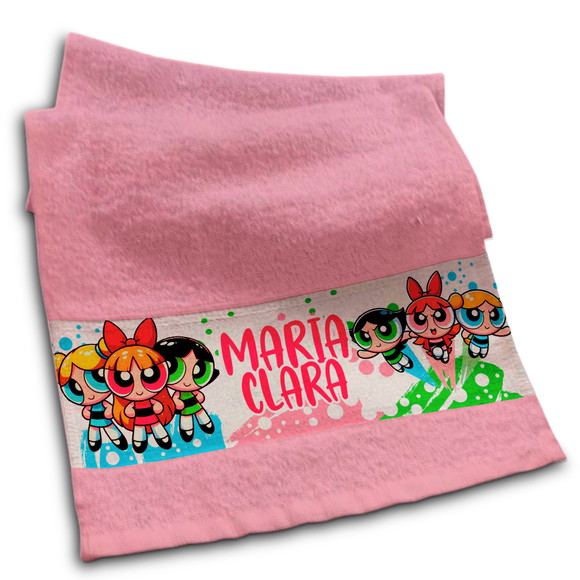 Toalhinha Personalizada Sublimação Meninas Super Poderosas