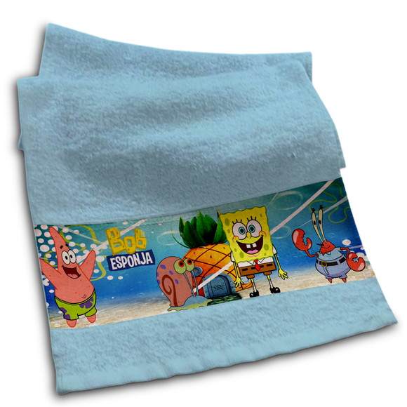 Toalhinha Personalizada Sublimação Bob Esponja