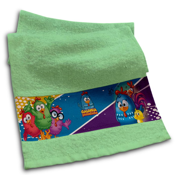 Toalhinha Personalizada Sublimação Galinha Pintadinha