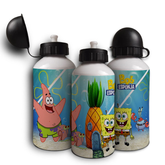Squeeze de Alumínio Personalizado Bob Esponja