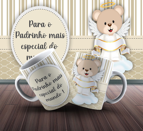 Caneca Persoanlizada de Porcelana Padrinho