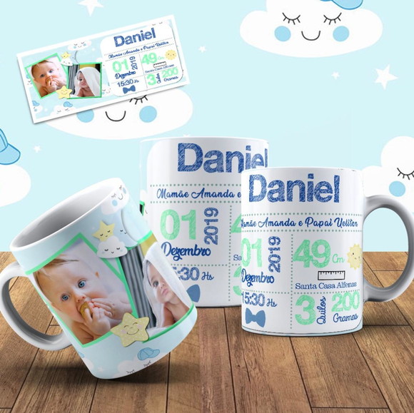 Caneca Personlizada de Porcelana Nascimento