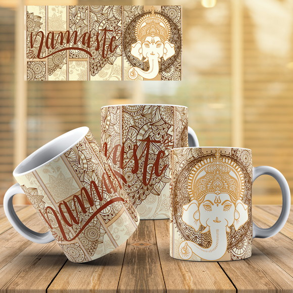 Caneca Personalizada de Porcelana Namastê