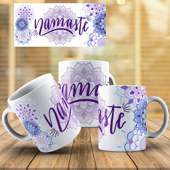 Caneca Personalizada de Porcelana Namastê