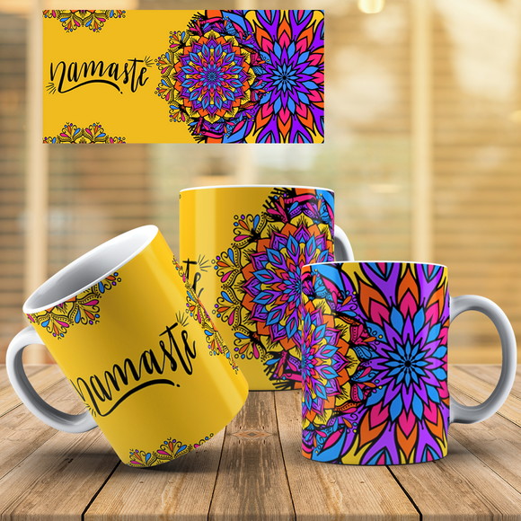 Caneca Personalizada de Porcelana Namastê