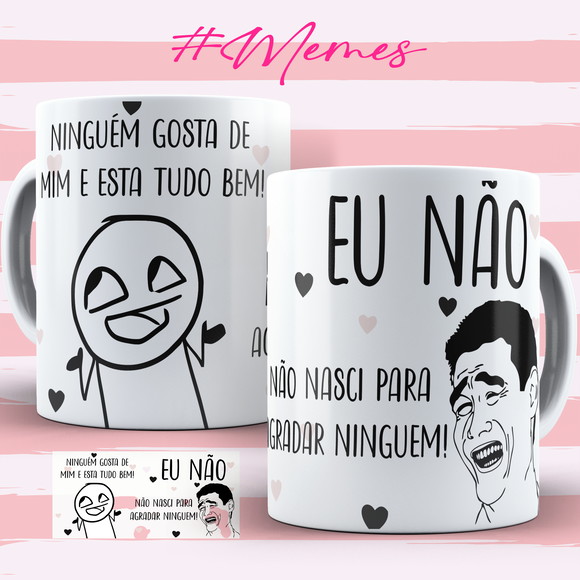Caneca Personalizada de Porcelana Memes