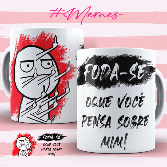 Caneca Personalizada de Porcelana Memes
