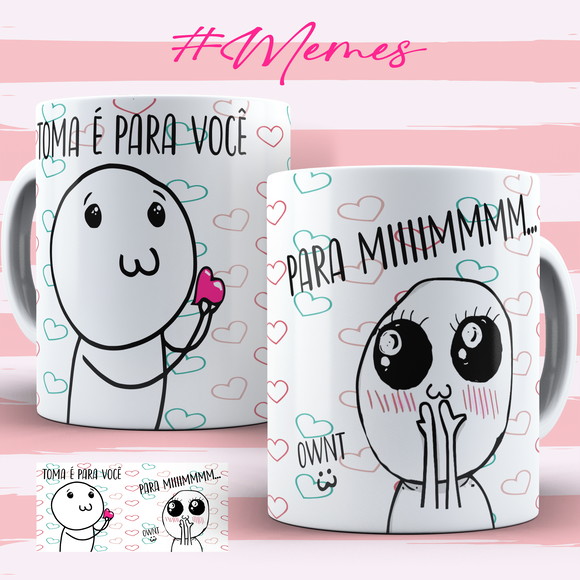 Caneca Personalizada de Porcelana Memes