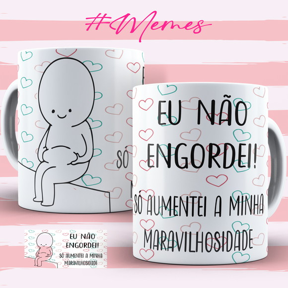 Caneca Personalizada de Porcelana Memes