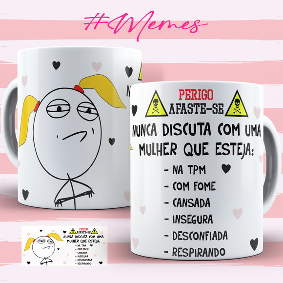 Caneca Personalizada de Porcelana Memes
