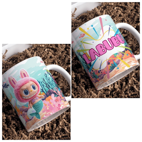 Caneca de Porcelana Labubu