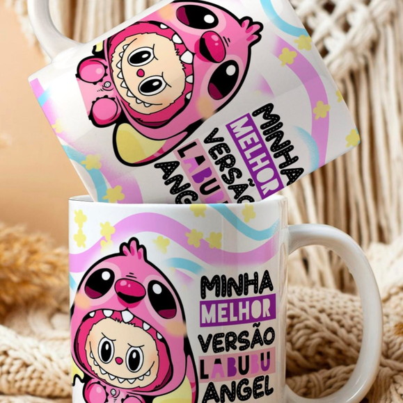 Caneca de Porcelana Labubu