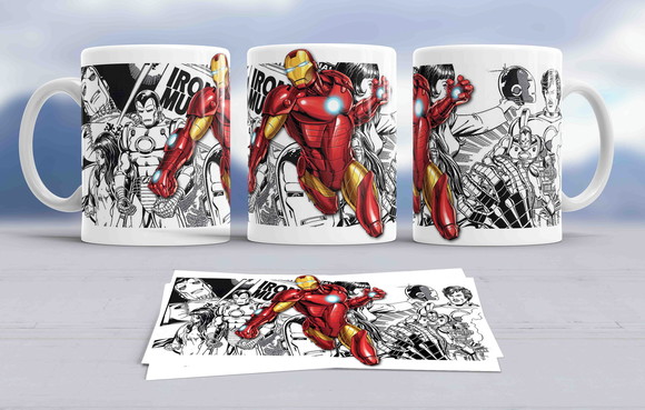 Caneca Personalizada de Porcelana Homem de Ferro