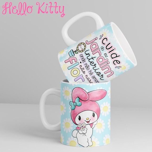 Caneca Personalizada de Porcelana Hello Kitty