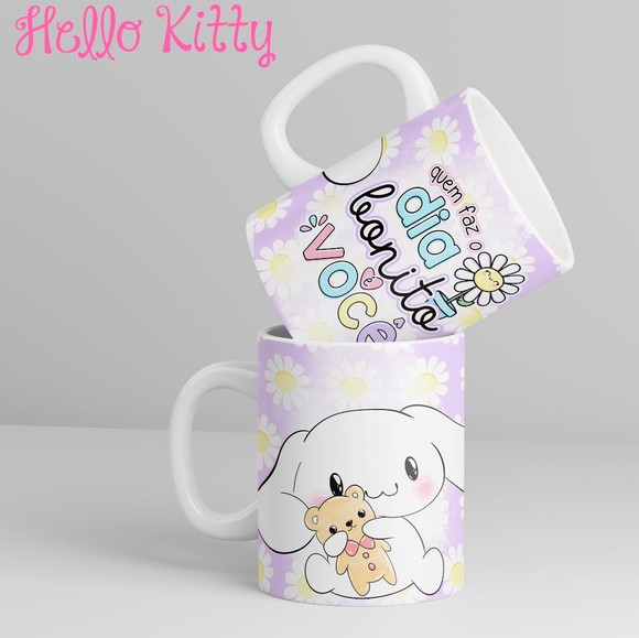 Caneca Personalizada de Porcelana Hello Kitty