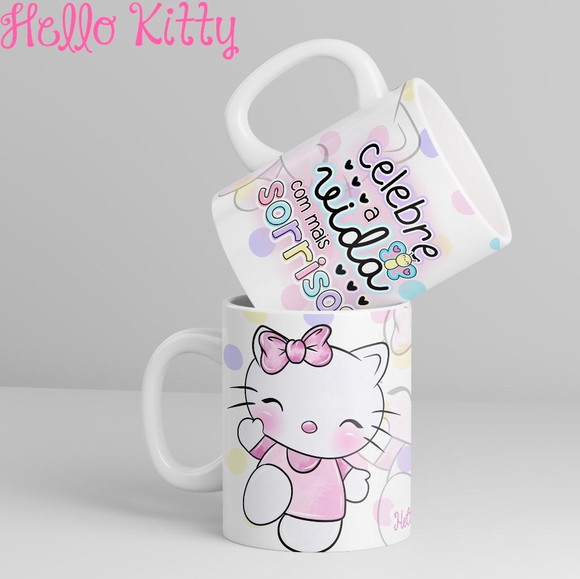 Caneca Personalizada de Porcelana Hello Kitty
