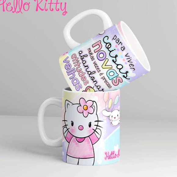 Caneca Personalizada de Porcelana Hello Kitty