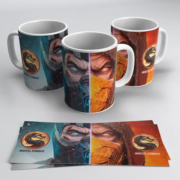 Caneca Personalizada de Porcelana Mortal Kombat