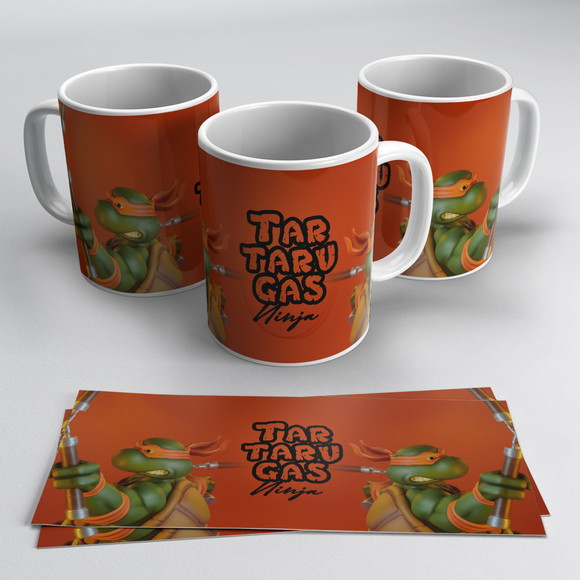 Caneca Personalizada de Porcelana Tartaruga Ninja