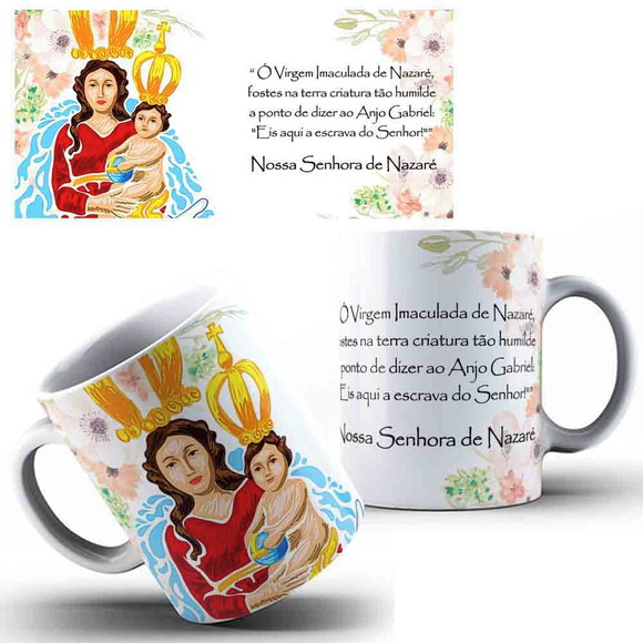Caneca Personalizada de Porcelana Nossa Senhora de Nazaré