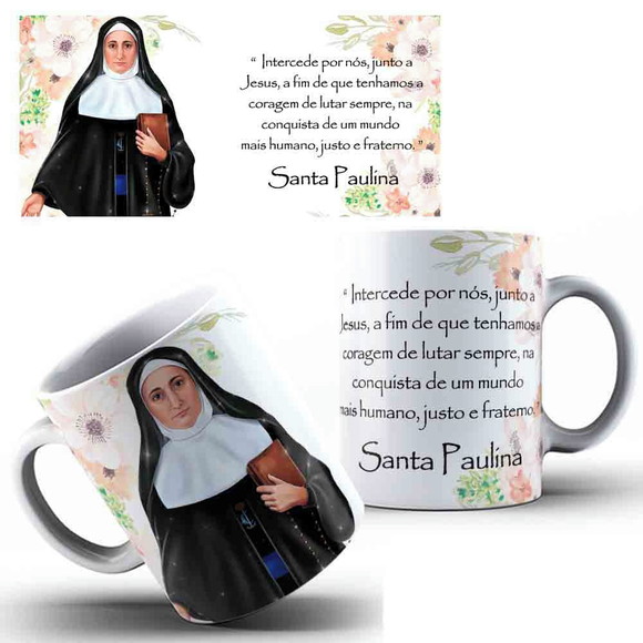 Caneca Personalizada de Porcelana Santa Paulínia