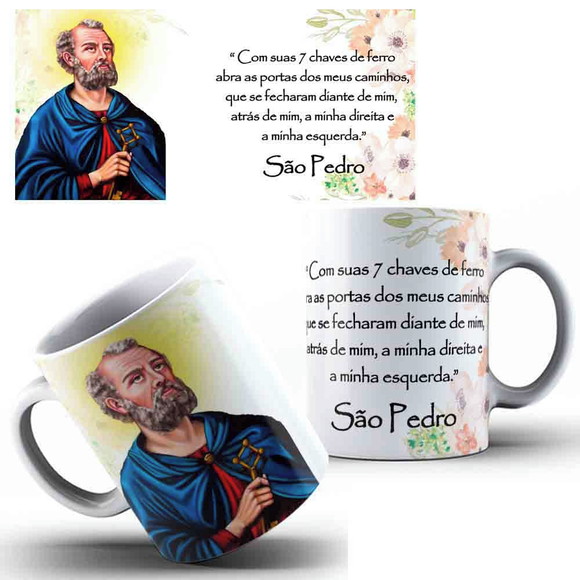 Caneca Personalizada de Porcelana São Pedro