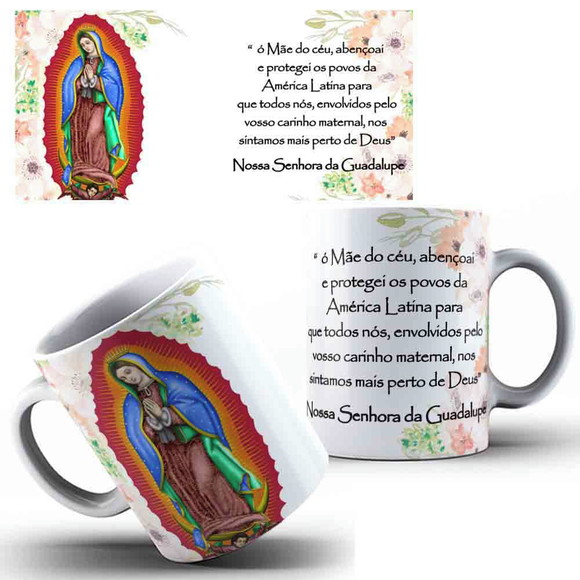 Caneca Personalizada de Porcelana Nossa Senhora de Guadalupe