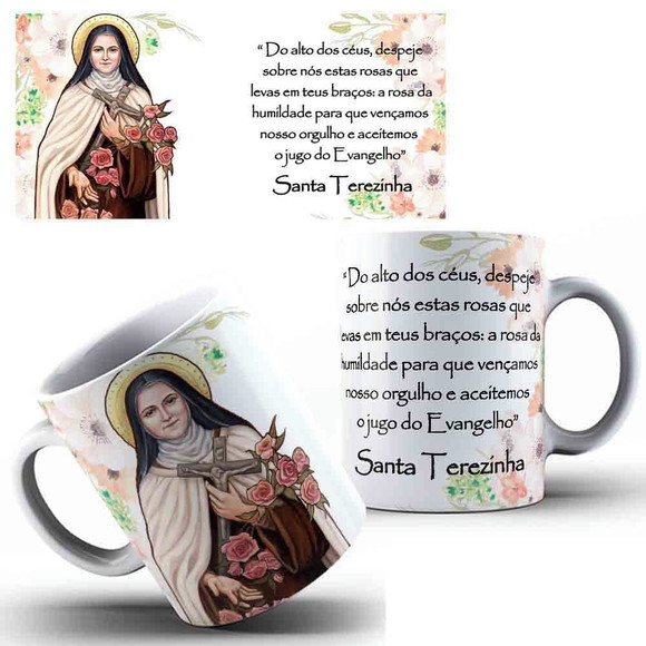 Caneca Personalizada de Porcelana Santa Terezinha