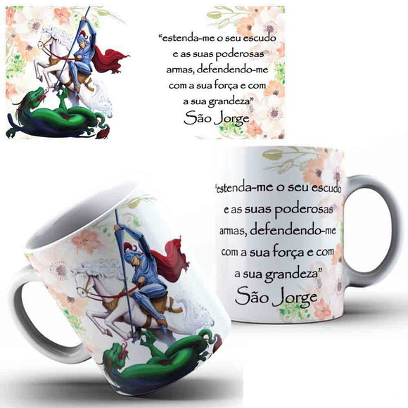 Caneca Personalizada de Porcelana São Jorge