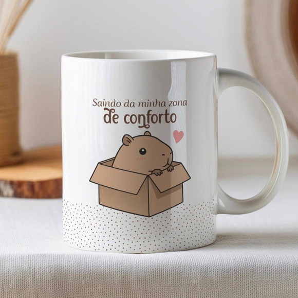 Caneca Personalizada de Porcelana Capivaras Humoradas
