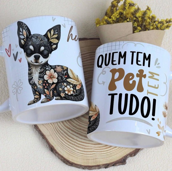 Caneca Personalizada de Porcelana Pets
