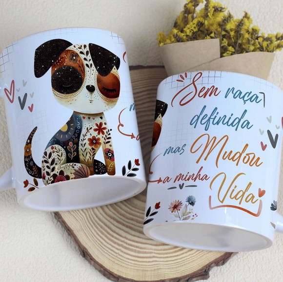 Caneca Personalizada de Porcelana Pets
