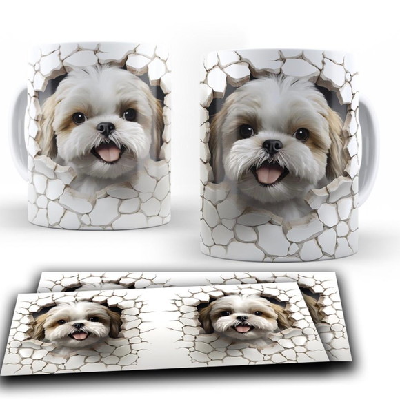 Caneca Personalizada de Porcelana Pets 3 D