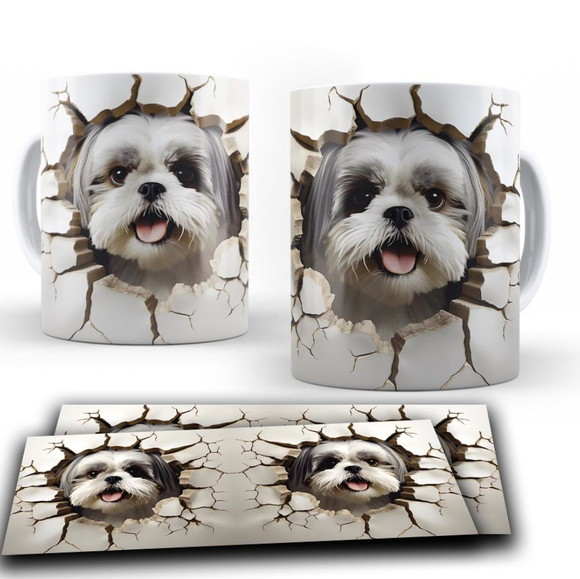 Caneca Personalizada de Porcelana Pets 3 D