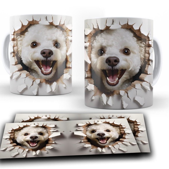 Caneca Personalizada de Porcelana Pets 3 D