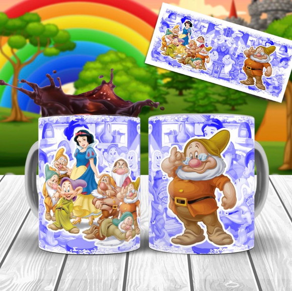 Caneca Personalizada de Porcelana Branca de Neve