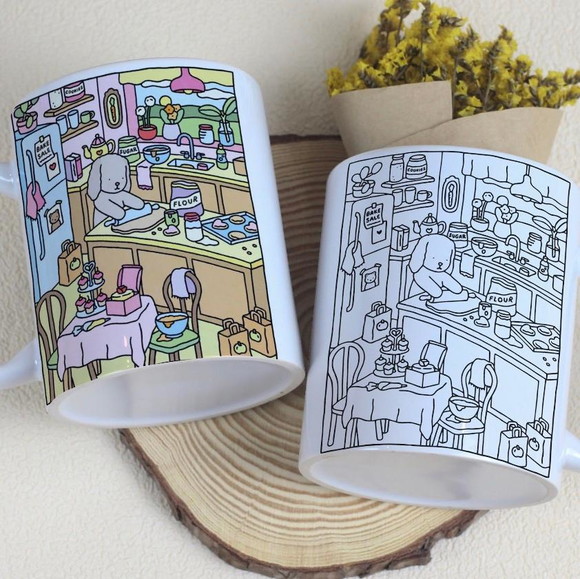 Caneca de Porcelana Bobbie Goods para Pintar