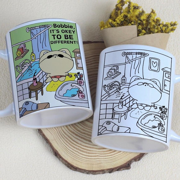 Caneca de Porcelana Bobbie Goods para Pintar