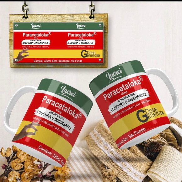 Caneca Personalizada de Porcelana Bula Remédio