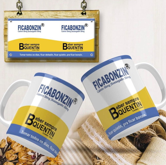 Caneca Personalizada de Porcelana Bula Remédio