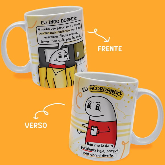 Caneca Personalizada de Porcelana Flork