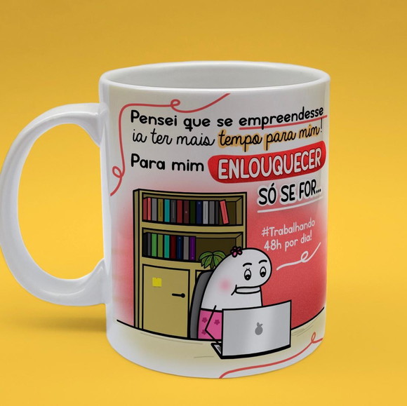 Caneca Personalizada de Porcelana Flork