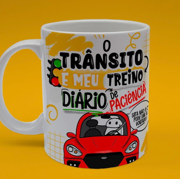 Caneca Personalizada de Porcelana Flork Dia a Dia